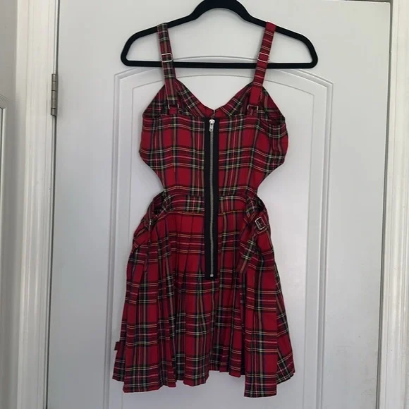 NWT Tripp NYC Red Plaid Mini Dress Sz M - Picture 7 of 10